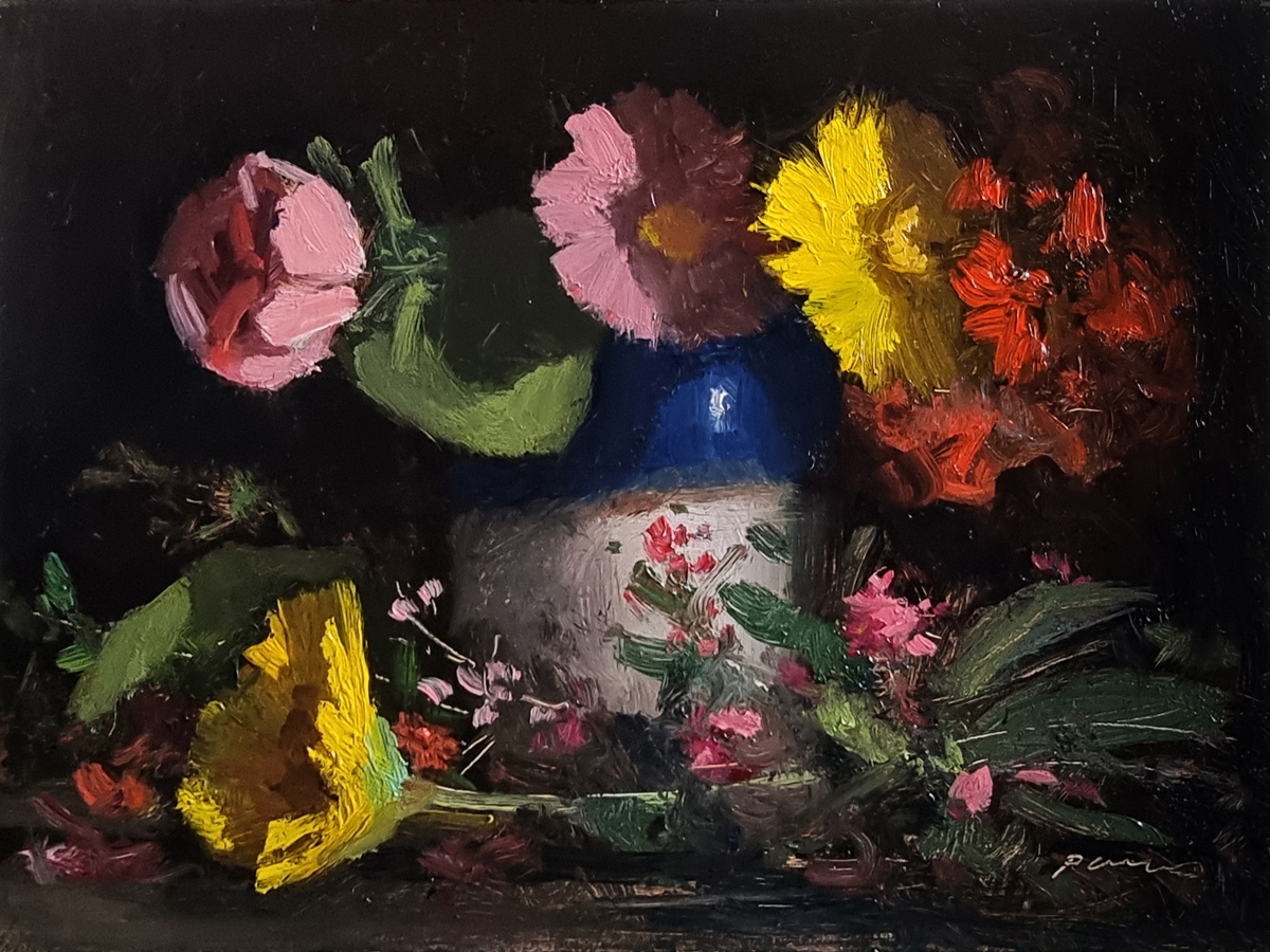 Peinture : Fleurs d'Automne 