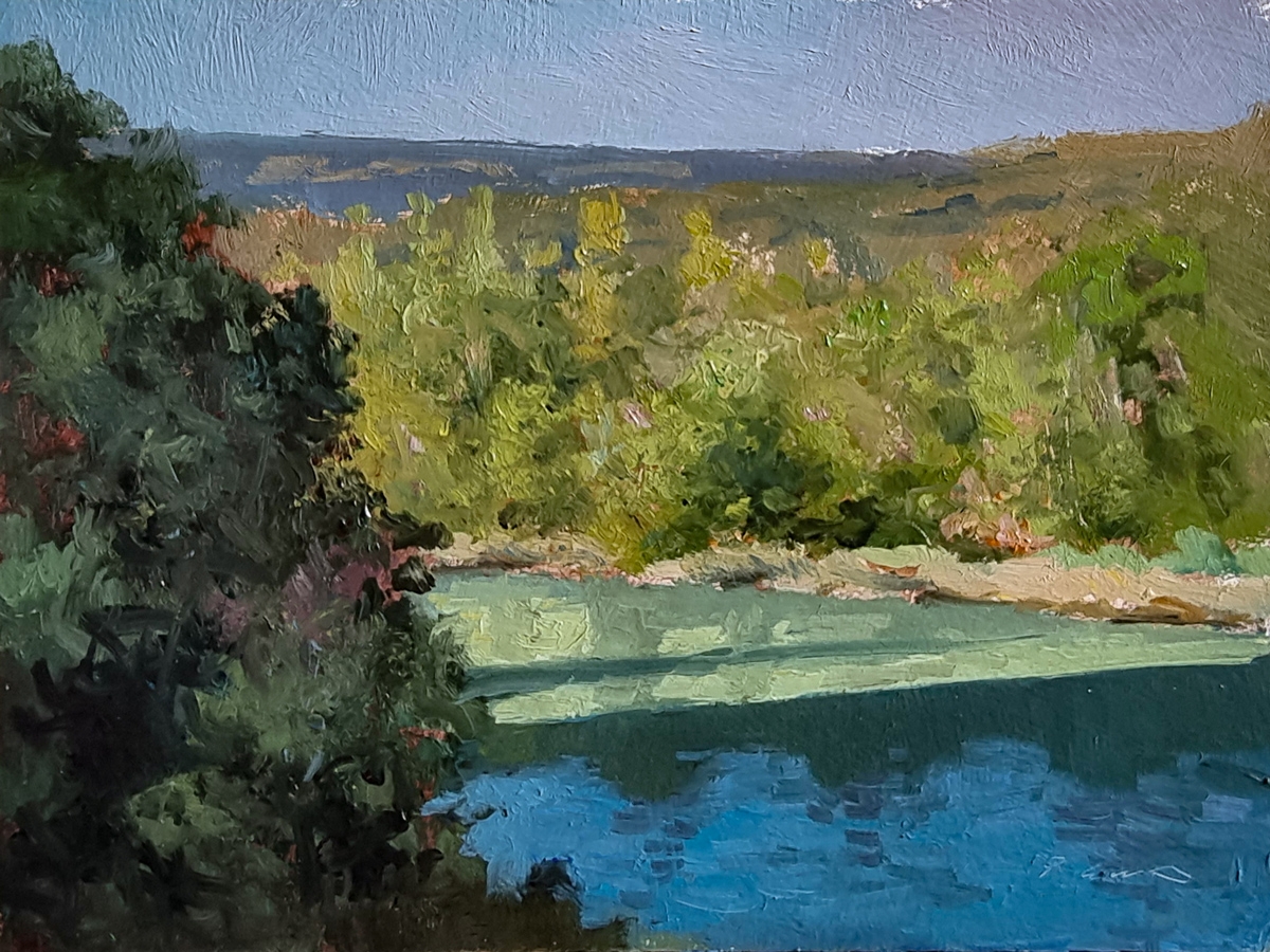 Peinture : La Durance à Sisteron 