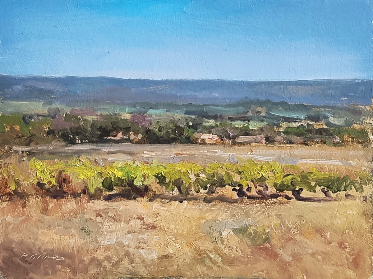 Peinture : Vignes vers Goult 