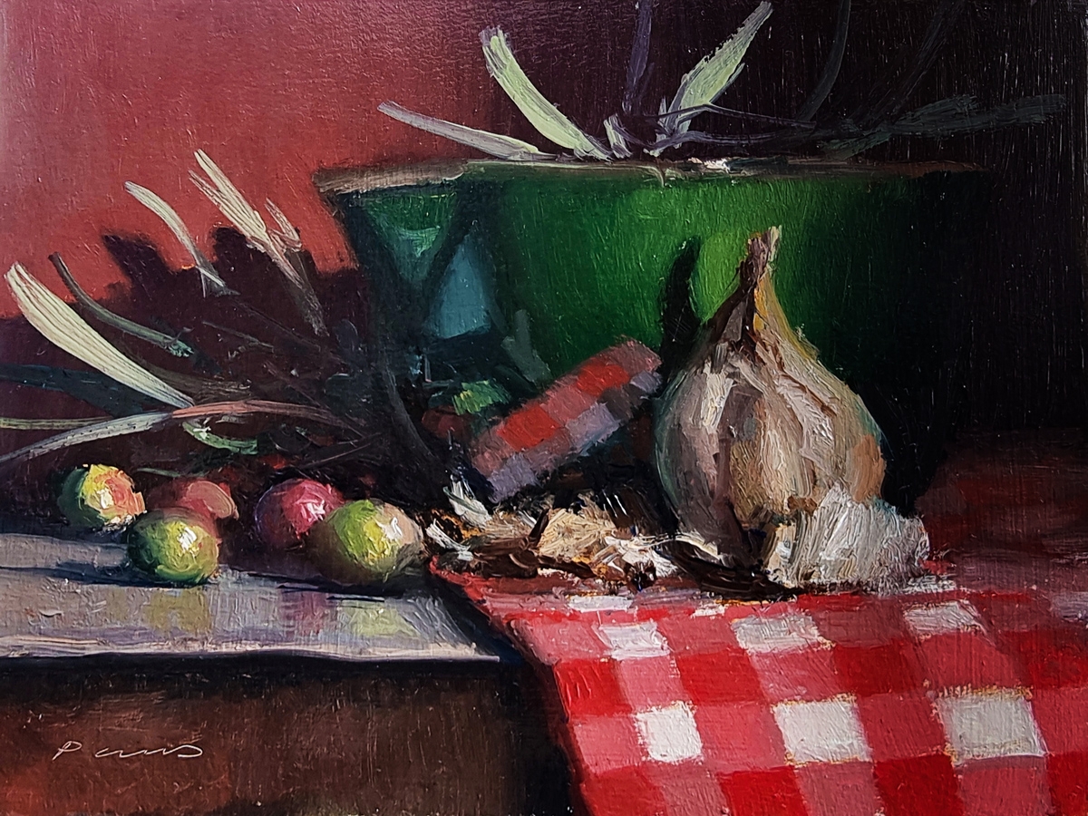Peinture : Aulx et Olives 