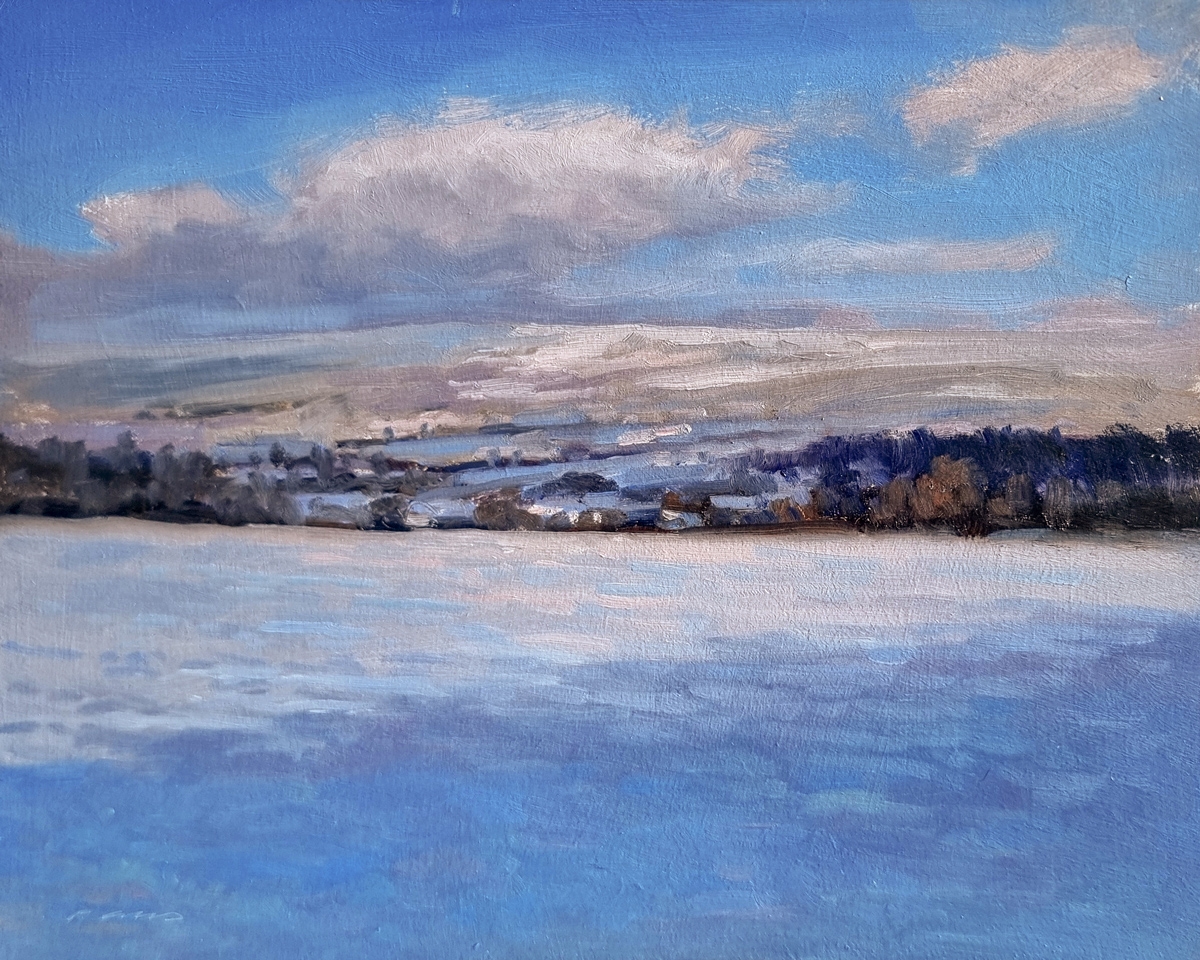 Peinture : Première Neige sur Mt Chabre 