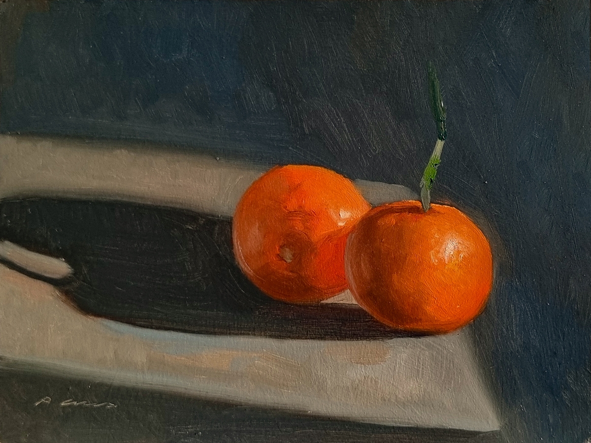 Peinture : 2 Clémentines 