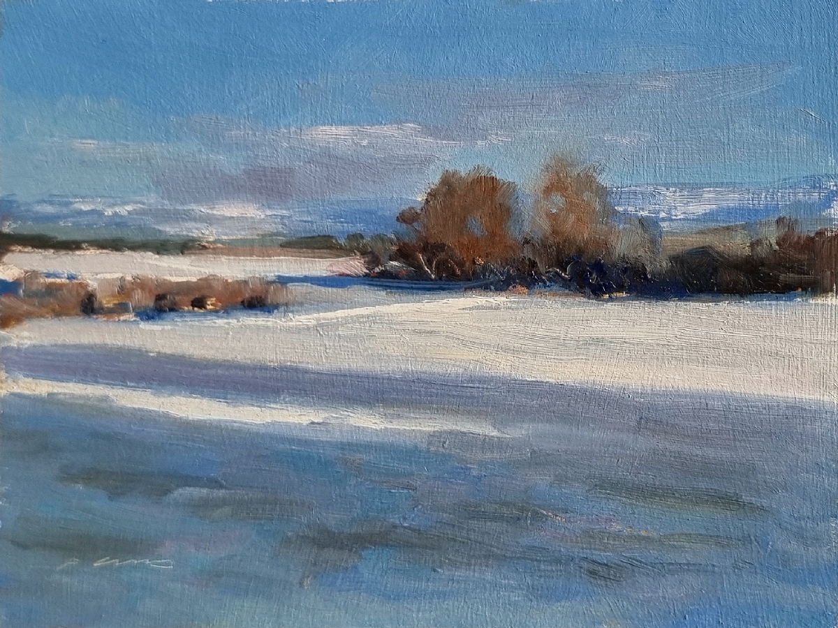 Peinture : Champs de Bellevue 