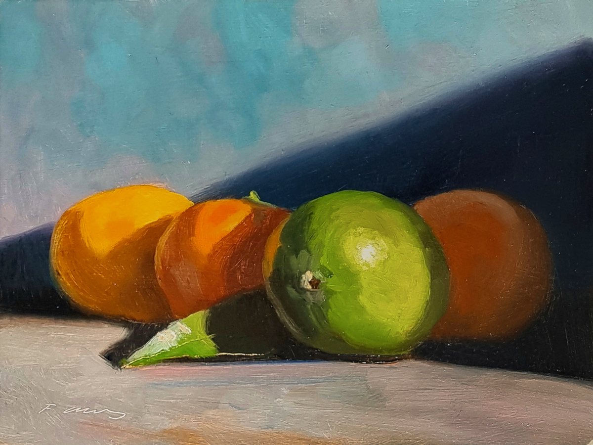 Peinture : Citron et Clémentines
