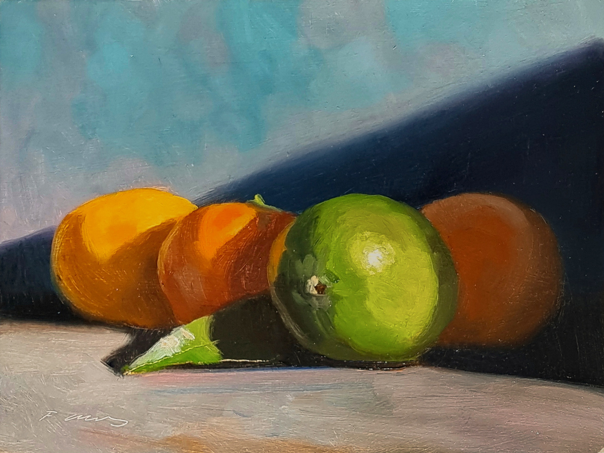 Peinture : Citron et Clémentines 