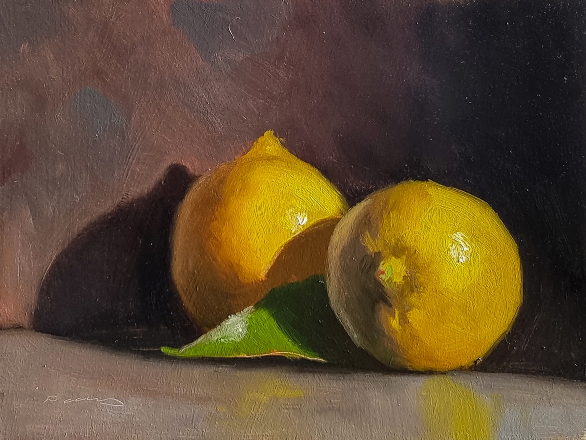 Peinture : Deux Citrons 