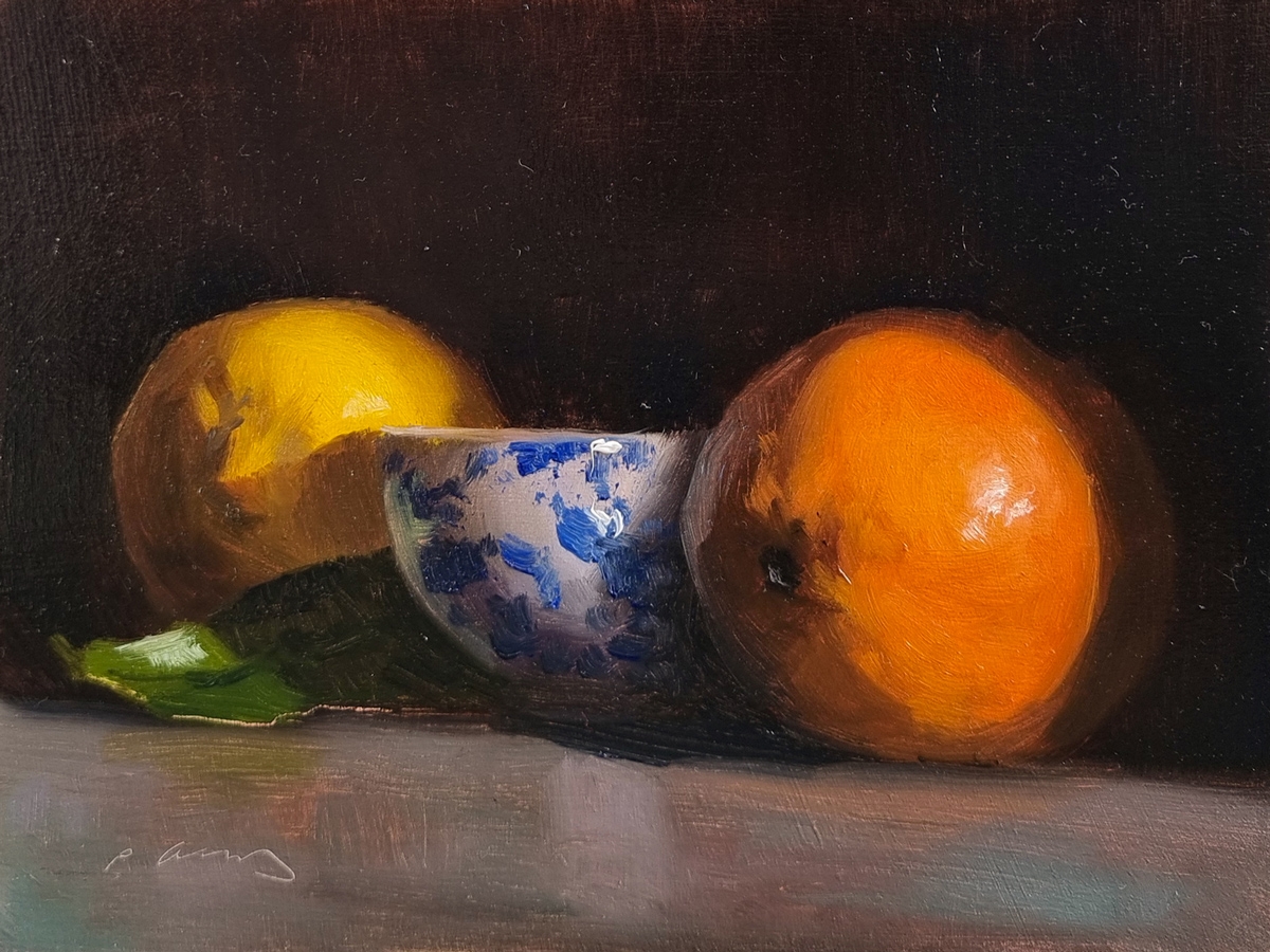 Peinture : Orange et Citron 