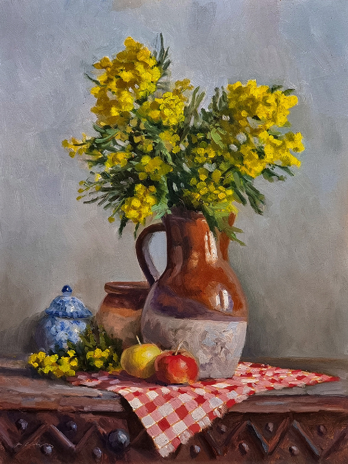 Peinture : Bouquet de Mimosa