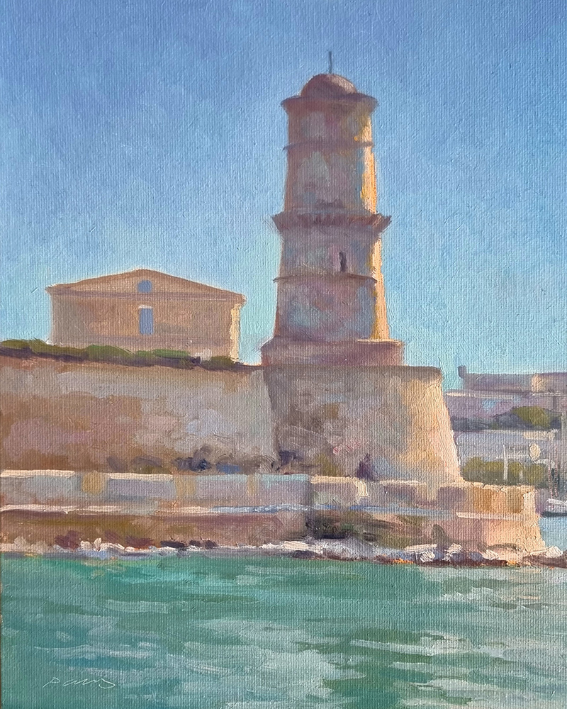 Peinture : Tour du Fanal (Marseille) 