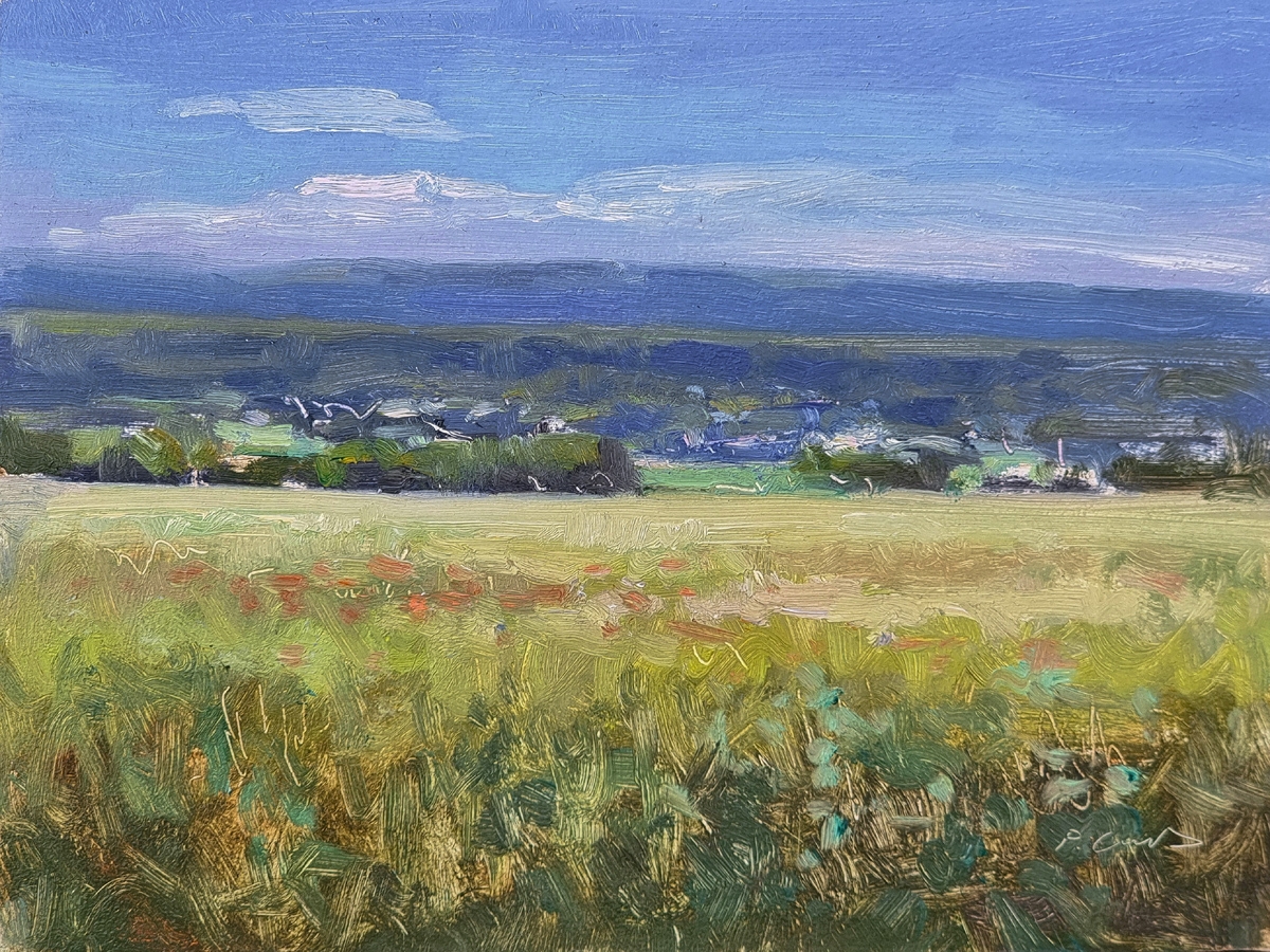 Peinture : Champs des Romarins 