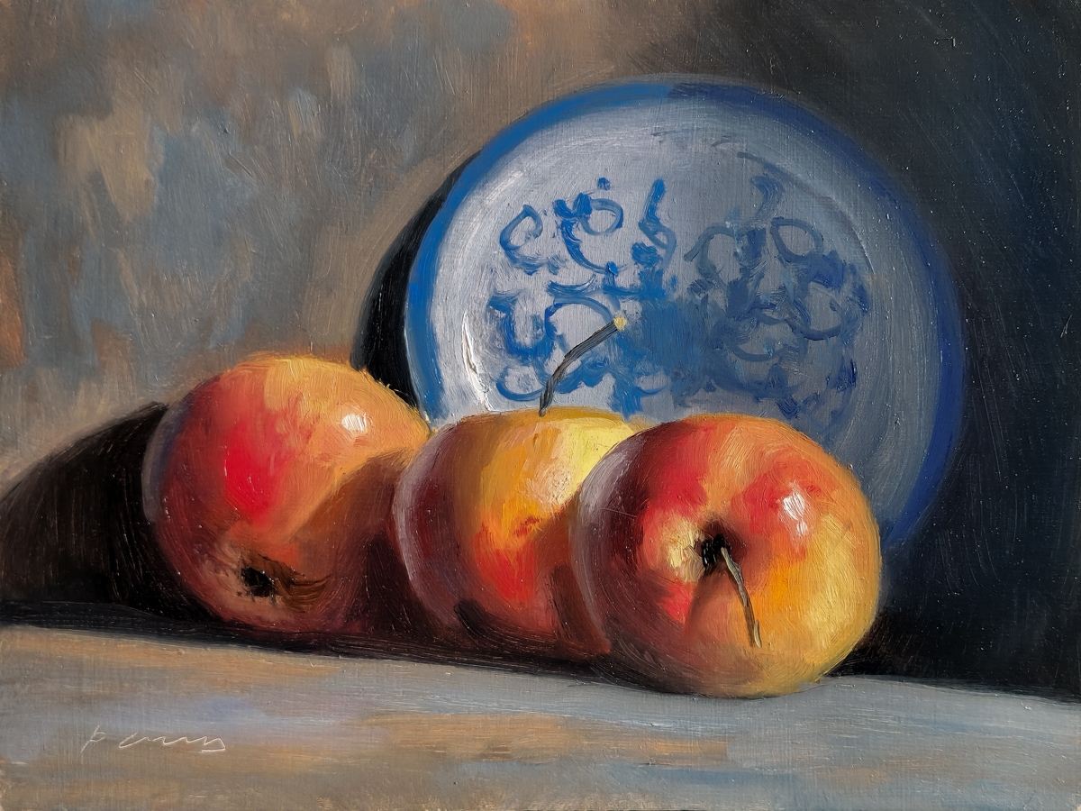 Peinture : 3 Pommes 