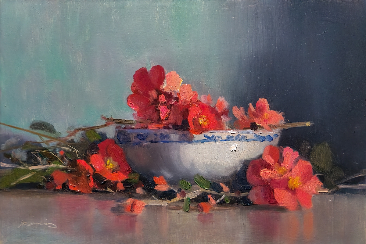 Peinture : Pommier du Japon 