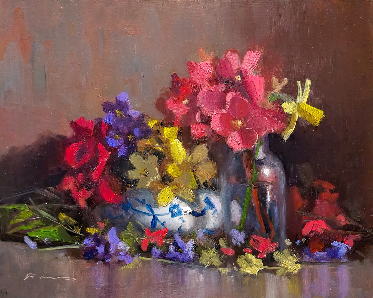 Peinture : Bouquet Printanier 