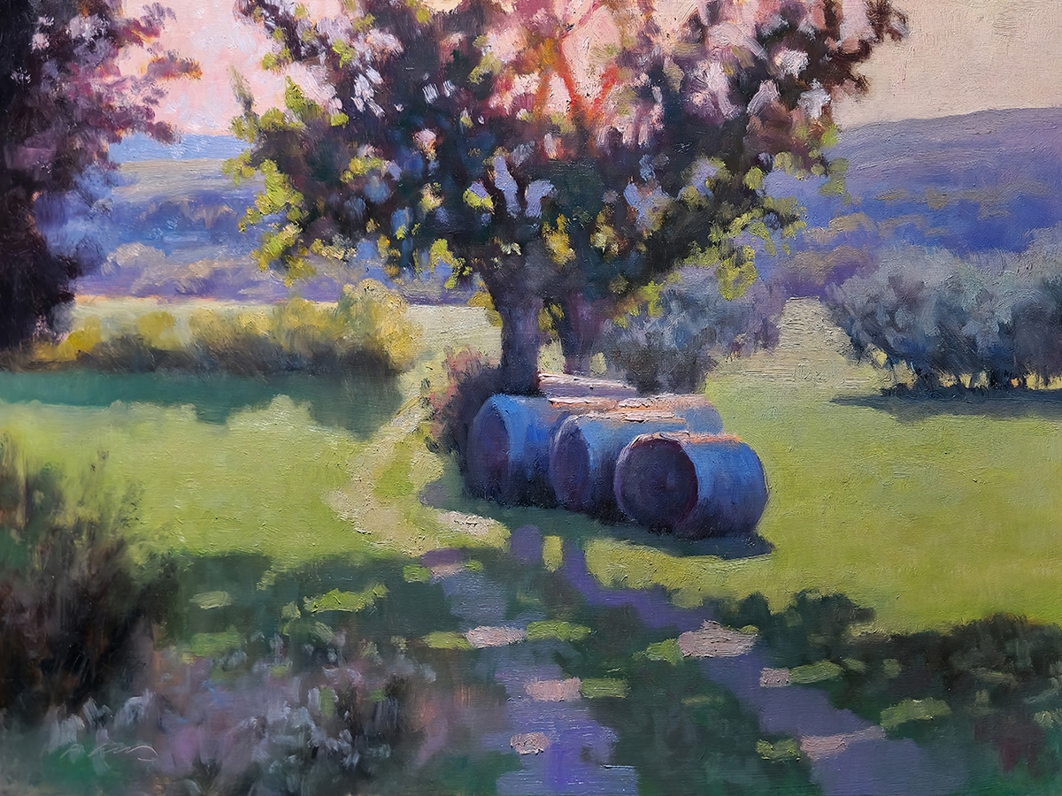 Peinture : Bottes de Foin Châteauneuf-Val-St-Donat Peinture : Bottes de Foin Châteauneuf-Val-St-Donat