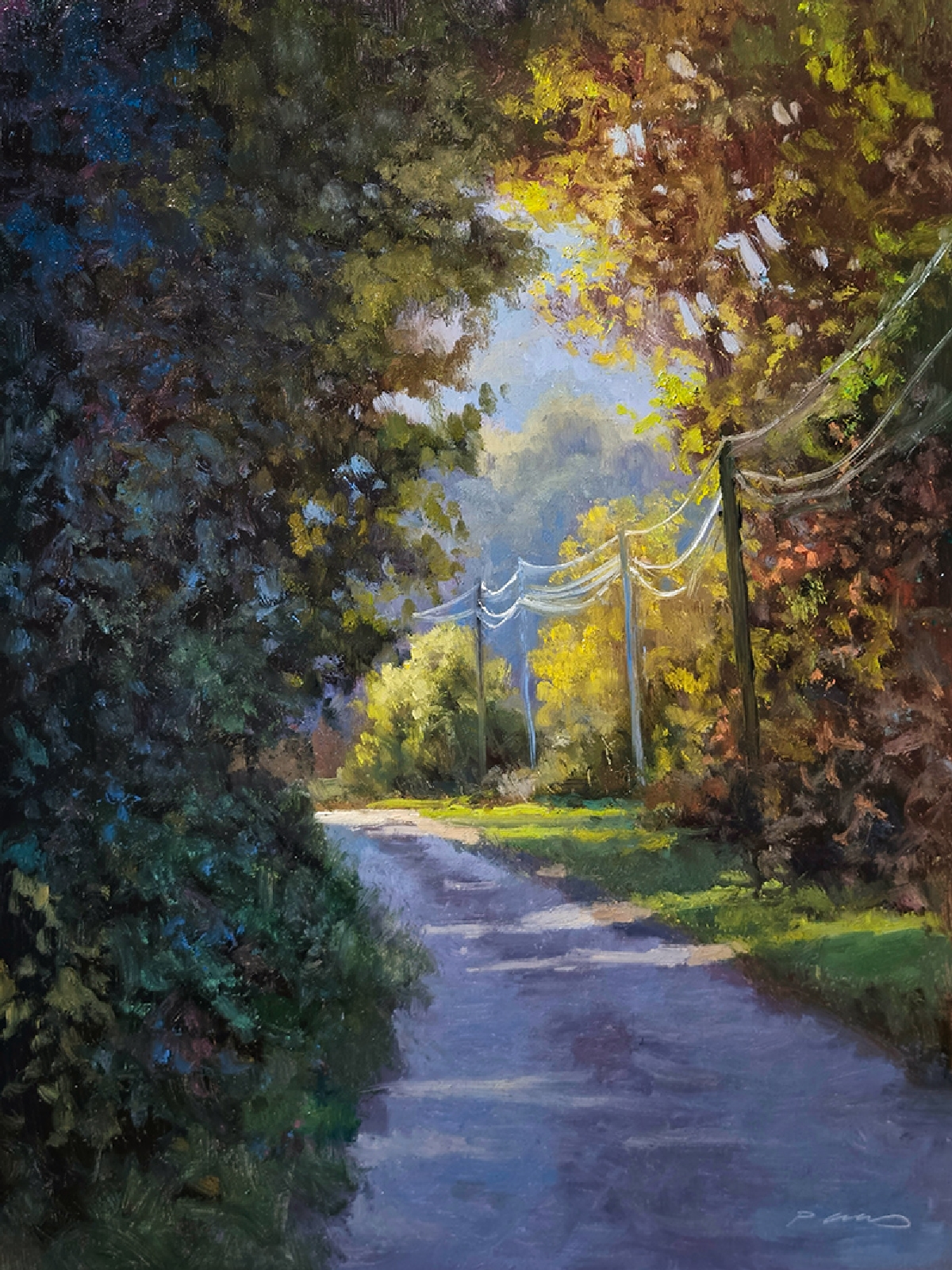 Peinture : Chemin de Valensibert Peinture : Chemin de Valensibert