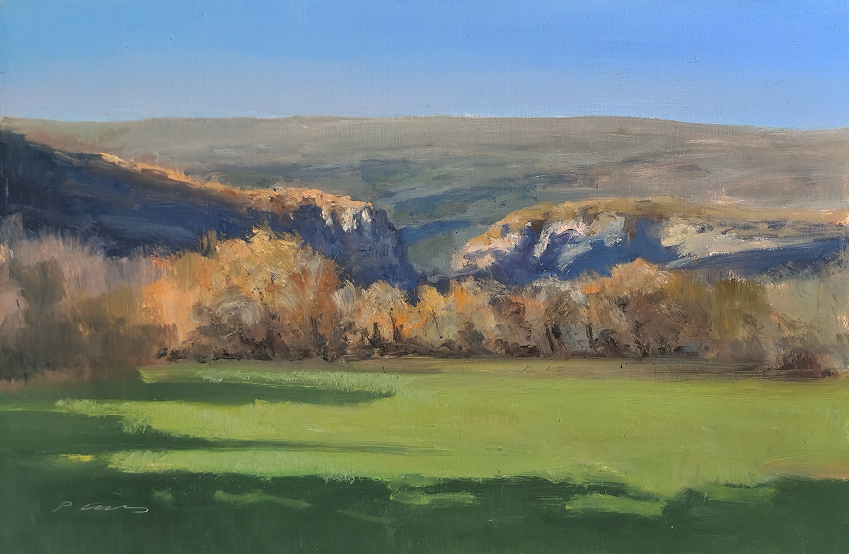 Peinture : Gorges de la Méouge Vue depuis Mison Peinture : Gorges de la Méouge Vue depuis Mison