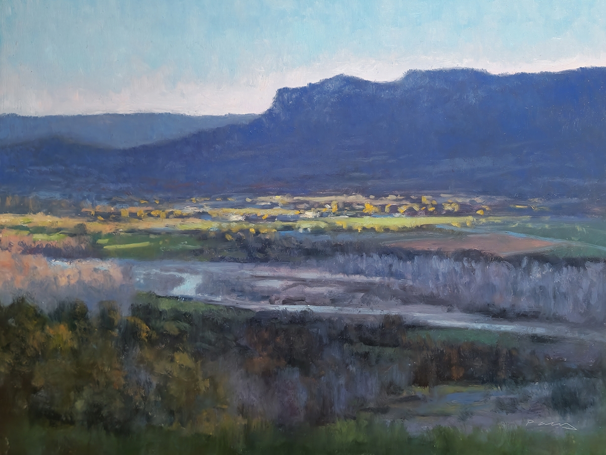 Peinture : Vallée du Buëch Soir d' Automne Peinture : Vallée du Buëch Soir d' Automne
