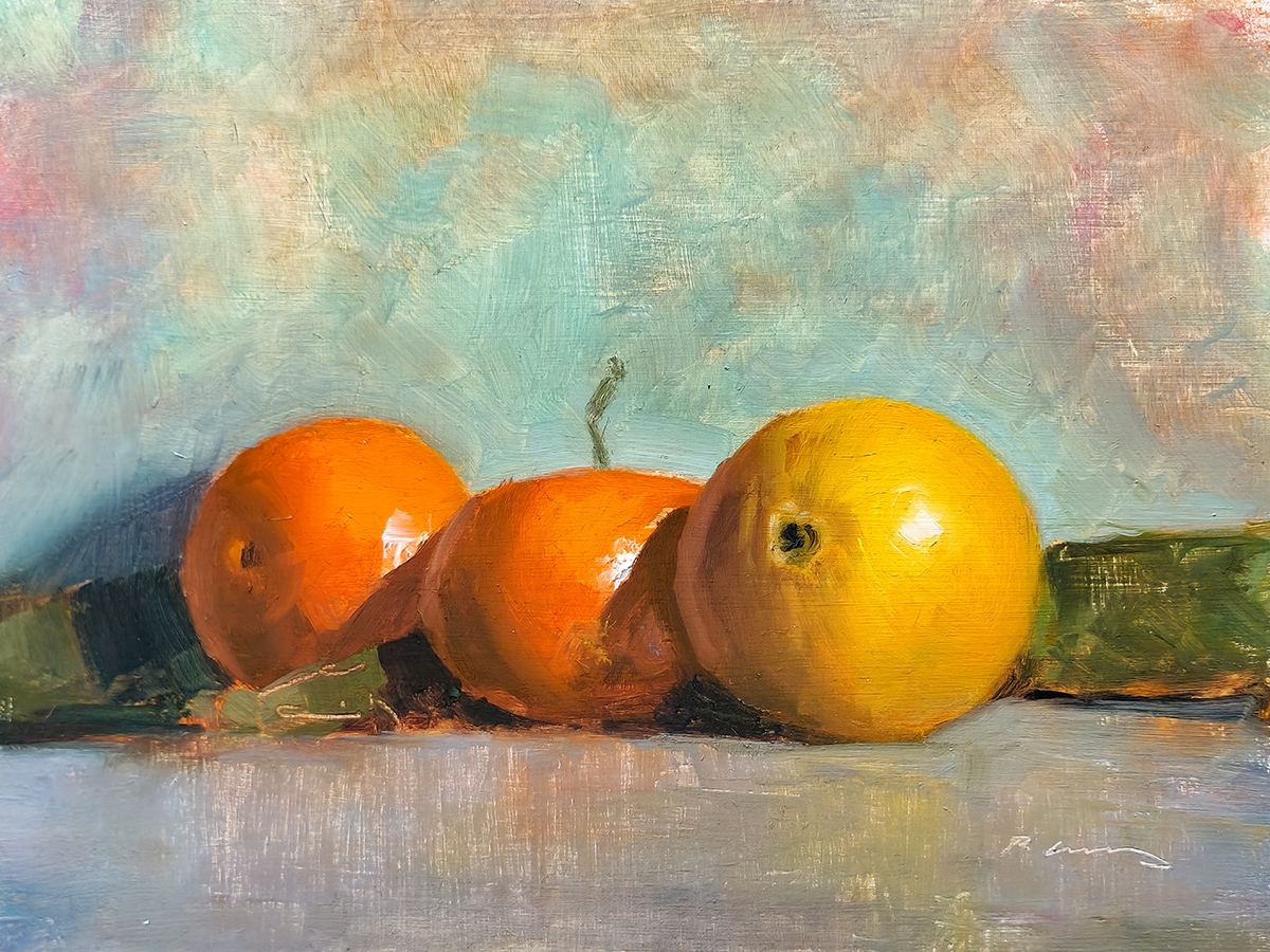Peinture : Clémentines et Citron 