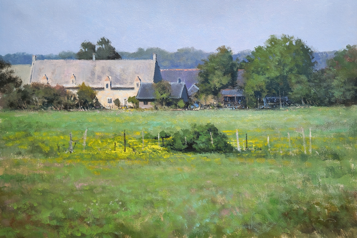 Peinture : Ferme  de Dolan Golfe du Morbihan