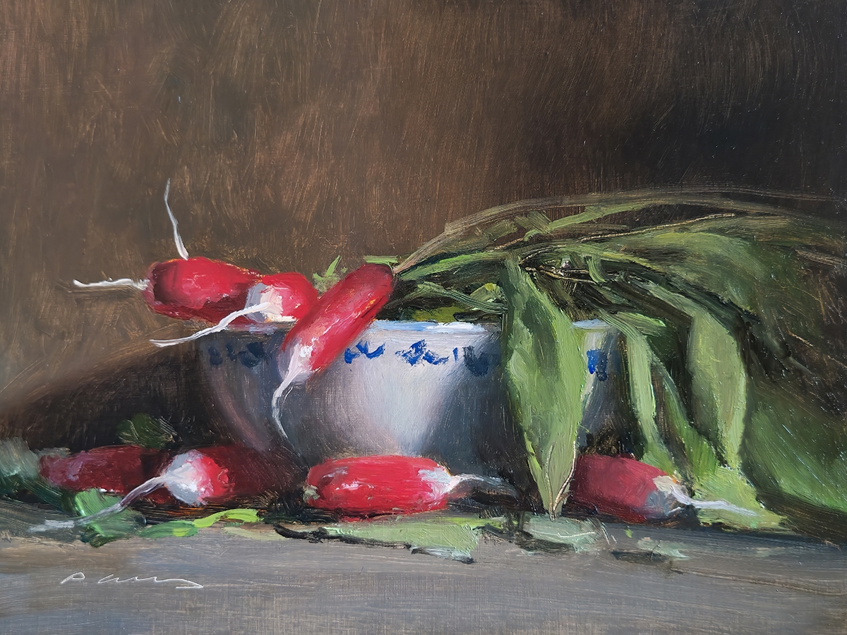 Peinture : Botte de Radis Peinture : Botte de Radis