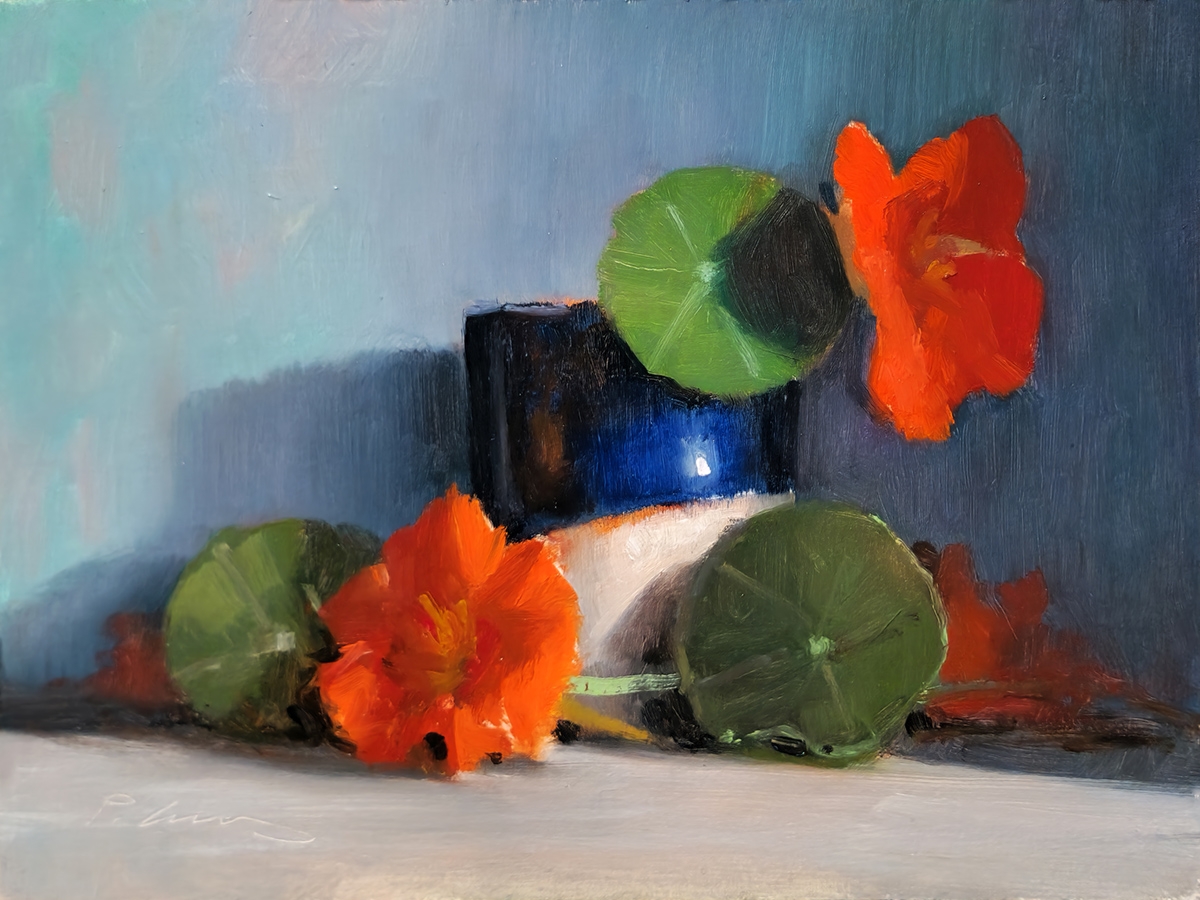 Peinture : Capucines Peinture : Capucines