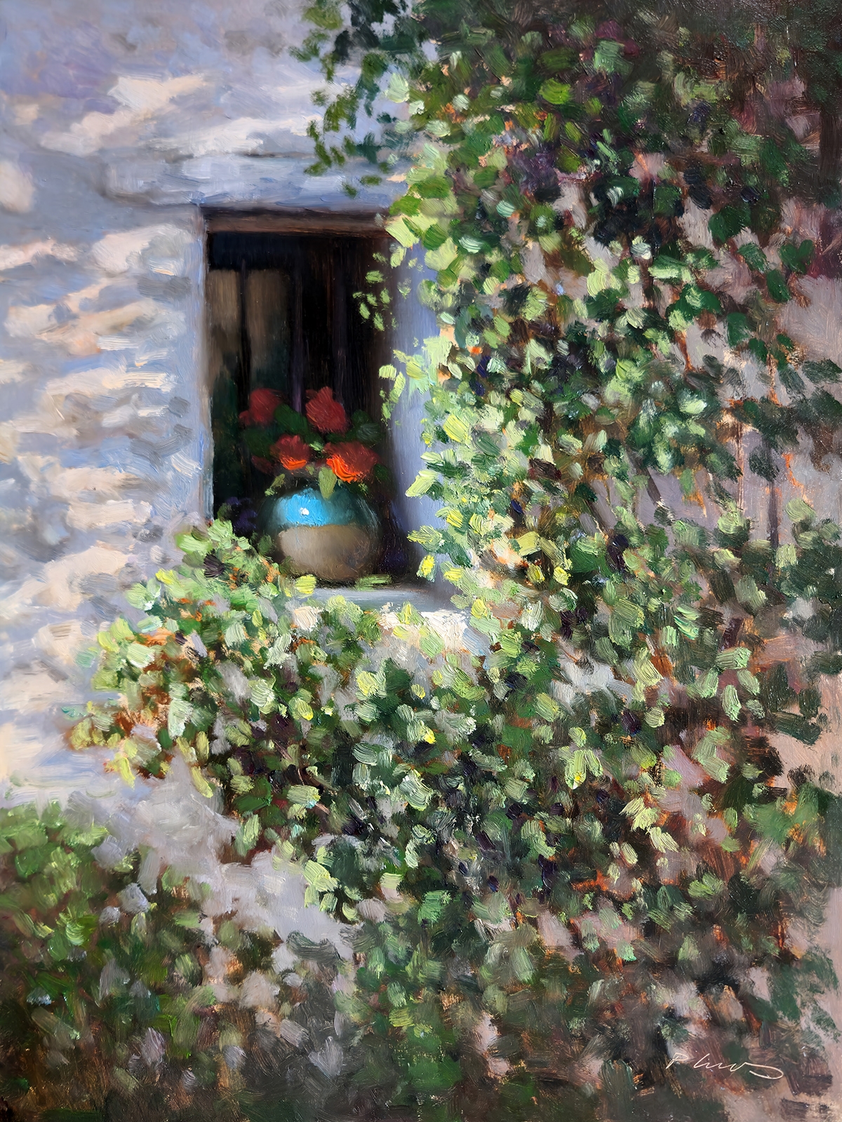 Peinture : Pot Turquoise Peinture : Pot Turquoise