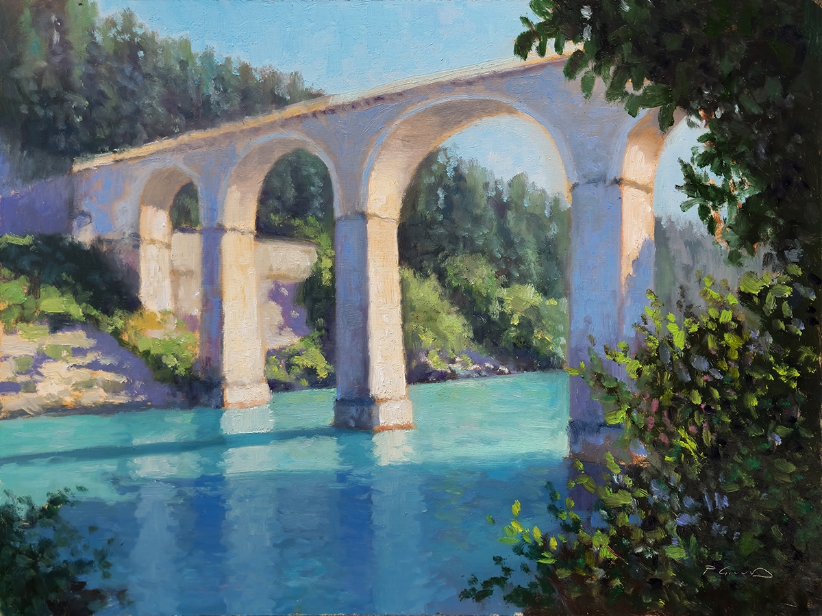 Peinture : Pont Ferroviaire de Sisteron Sur le Buëch Peinture : Pont Ferroviaire de Sisteron Sur le Buëch