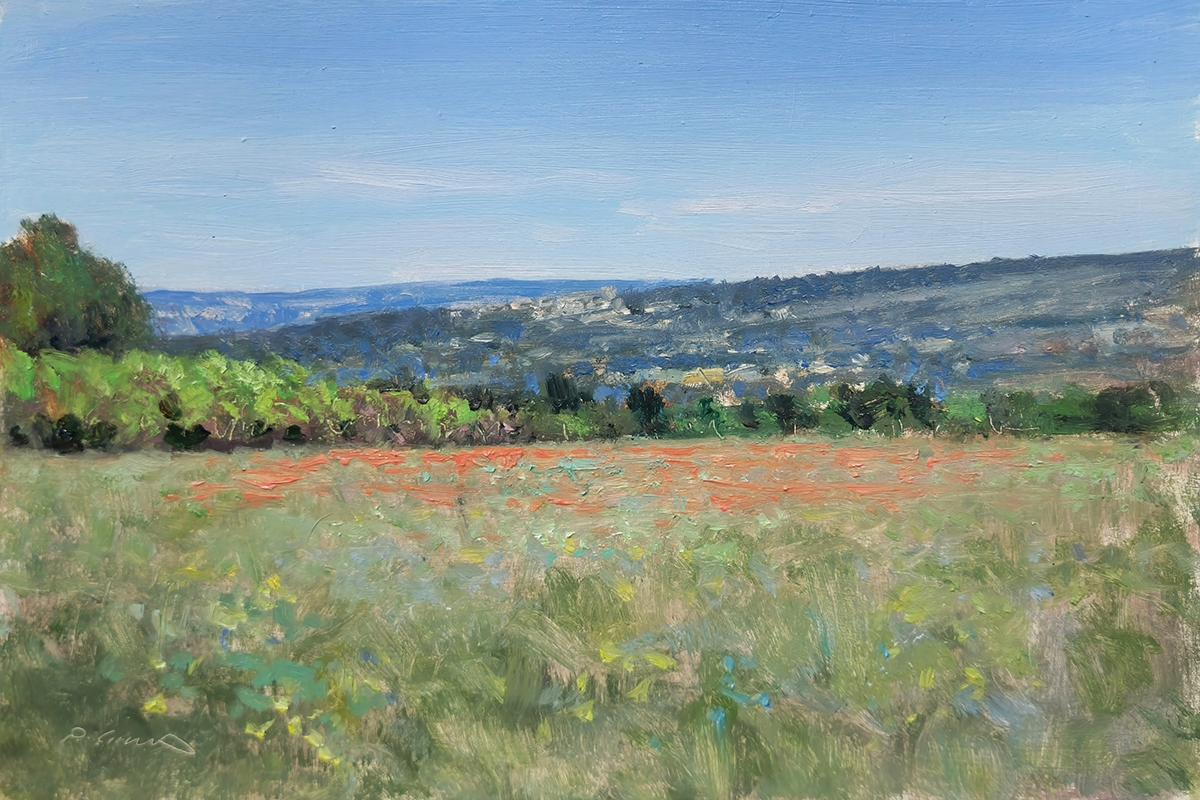 Peinture : Le Luberon Ver Lacoste Peinture : Le Luberon Ver Lacoste