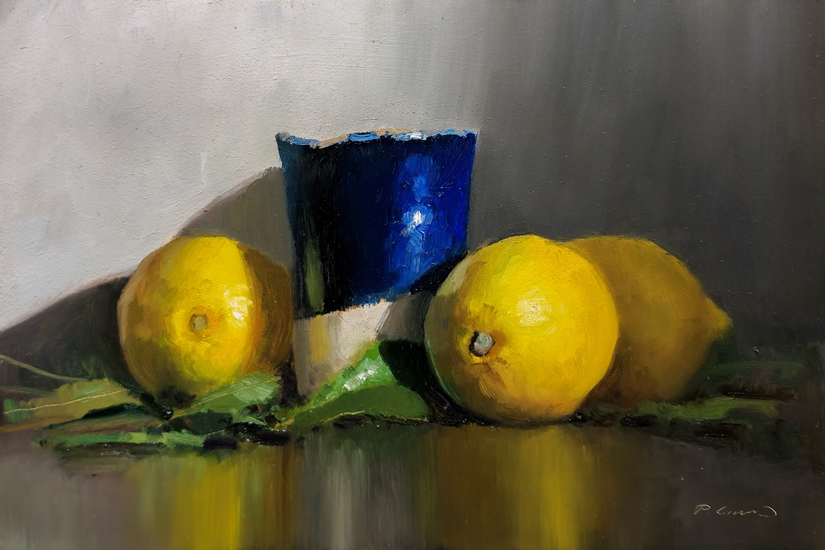 Peinture : Citrons 