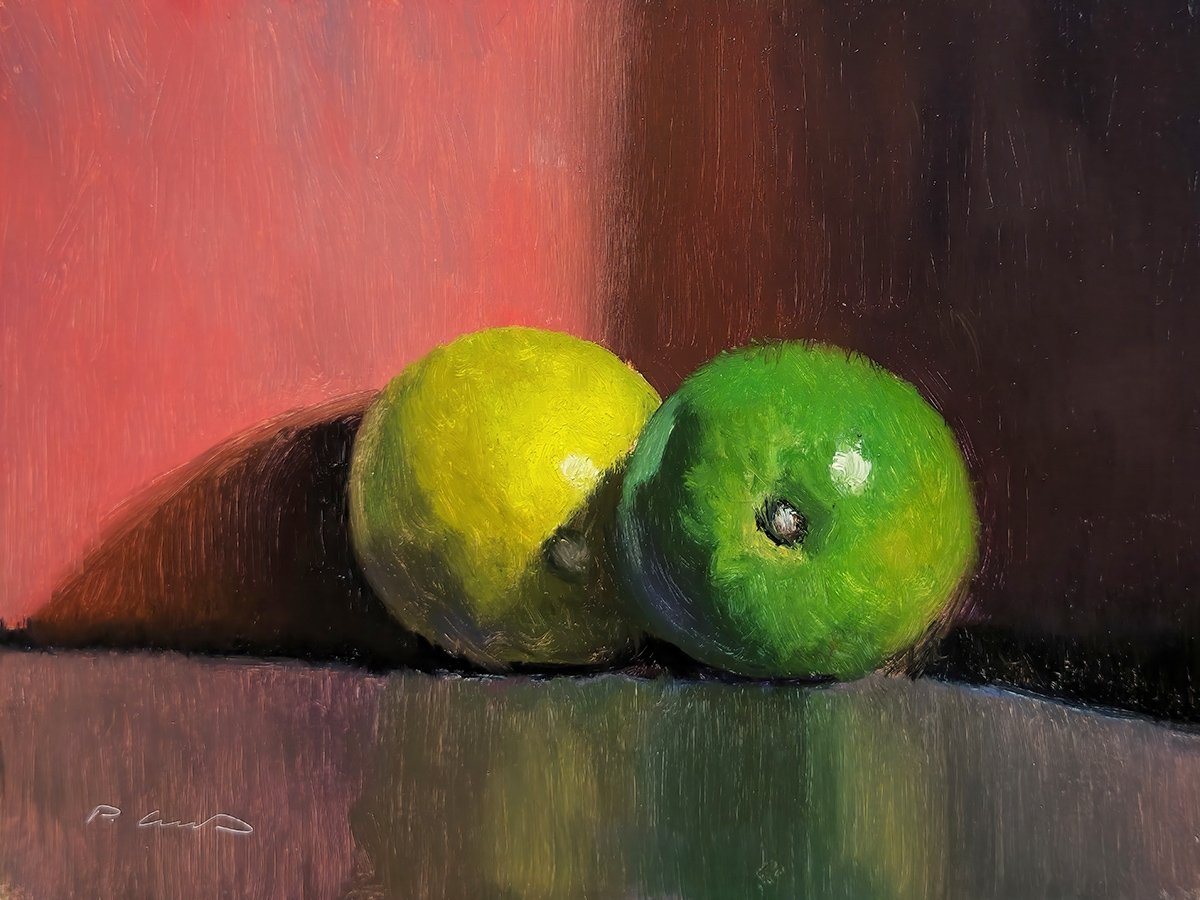 Peinture : Citrons 