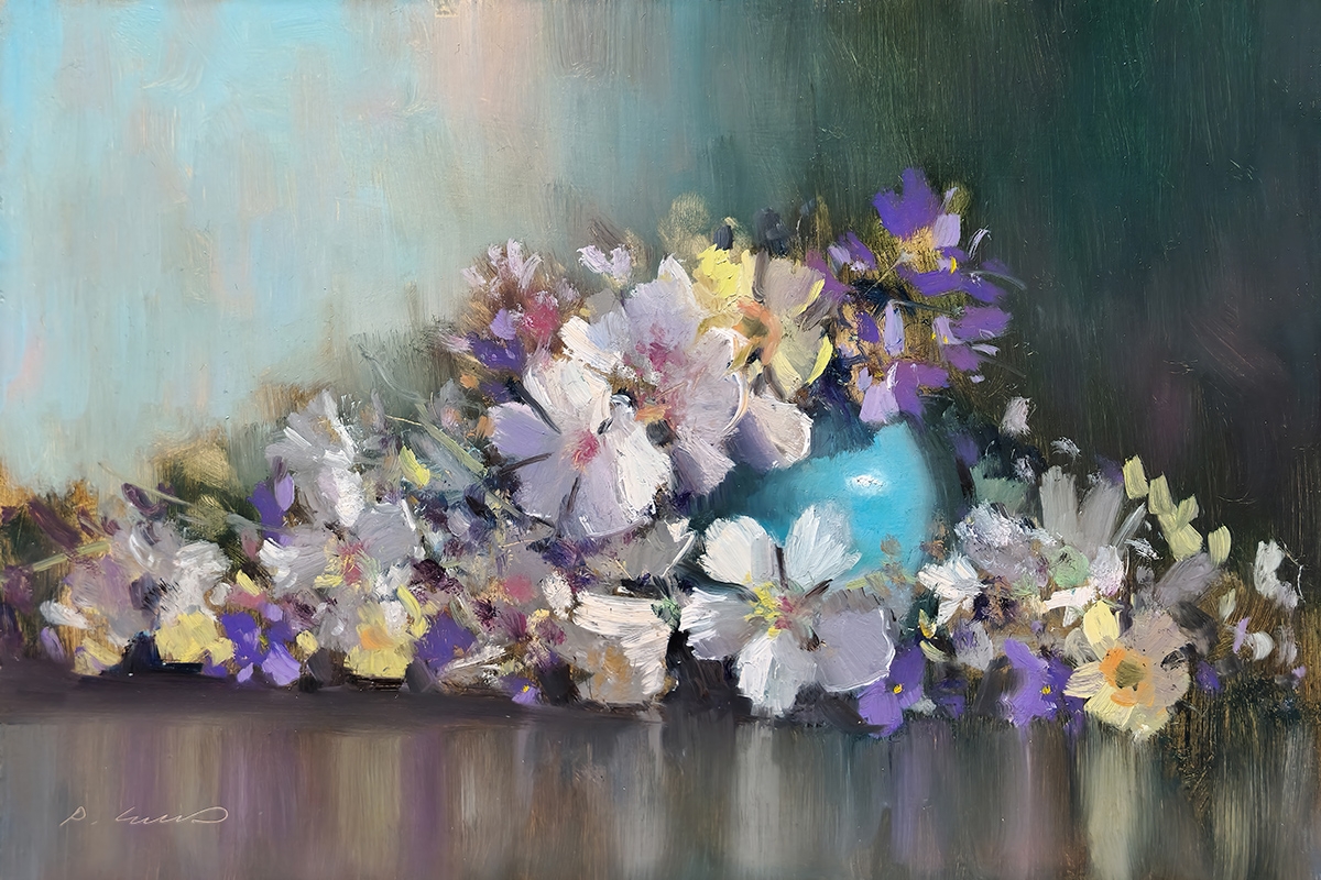 Peinture : Fleurs d'Amandier 