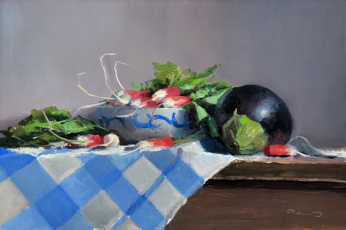 Peinture : Aubergine & Radis 