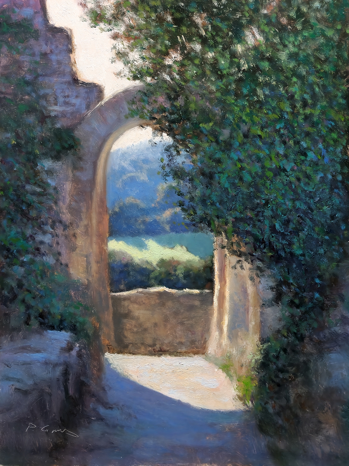 Peinture : Ruelle Provençale Vieux Miramas