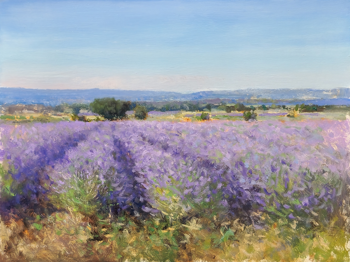 Peinture : Lavandes à Valensole 