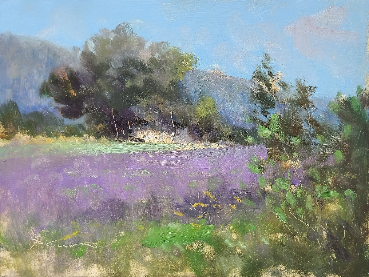 Peinture : Lavande à St-Jean 