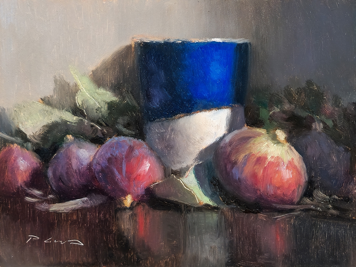 Peinture : Figues et Tasse 