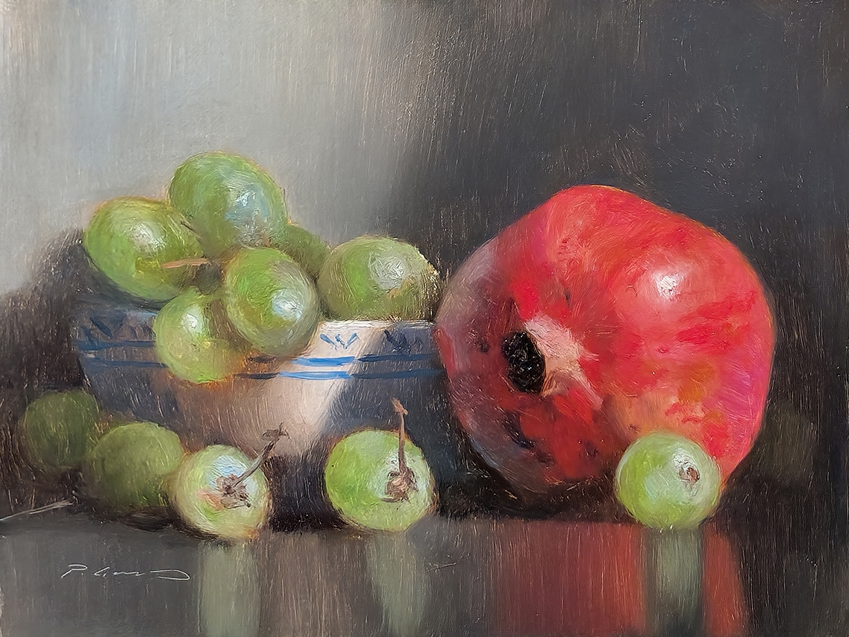 Peinture : Grenade et Raisins 
