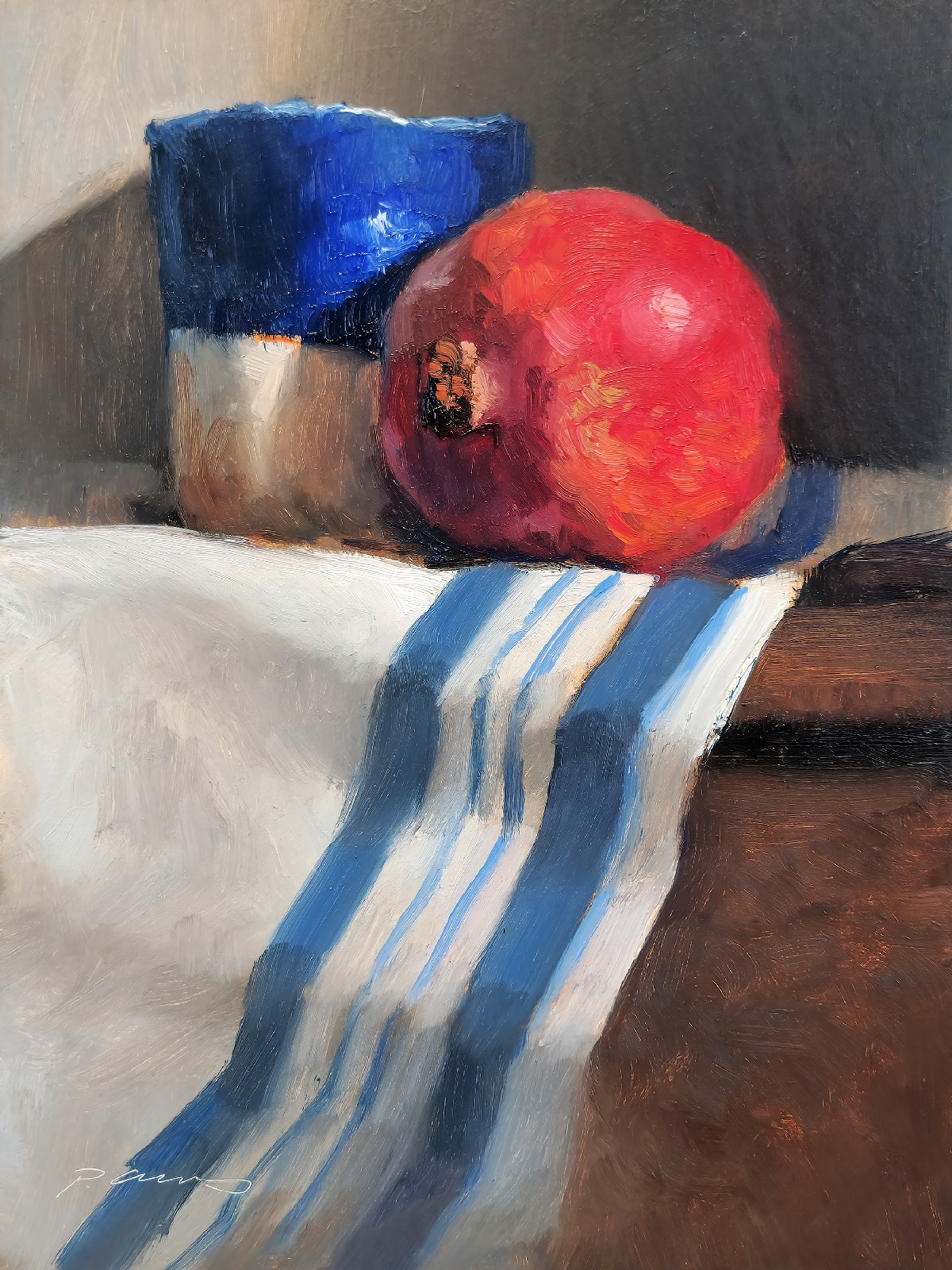 Peinture : Grenade et Tasse 