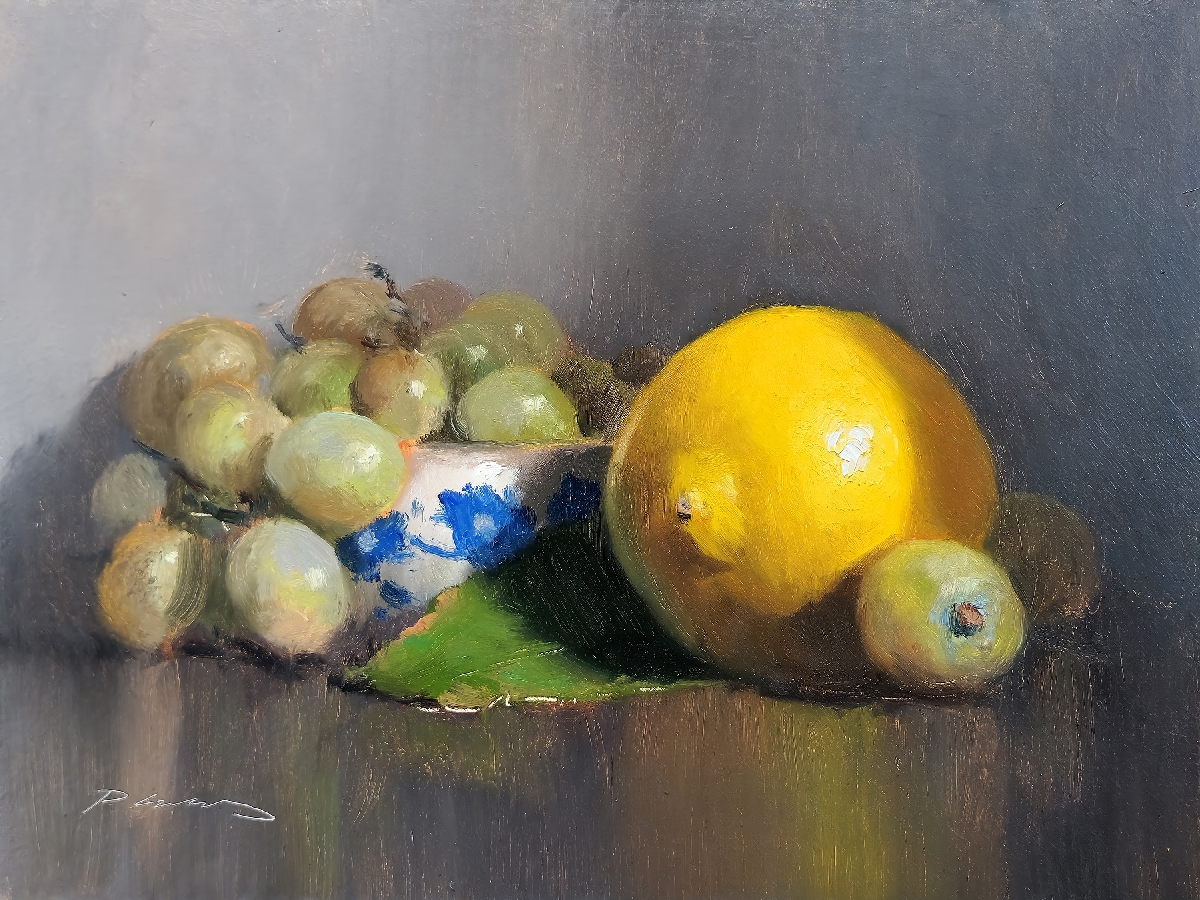 Peinture : Citron et Raisin 