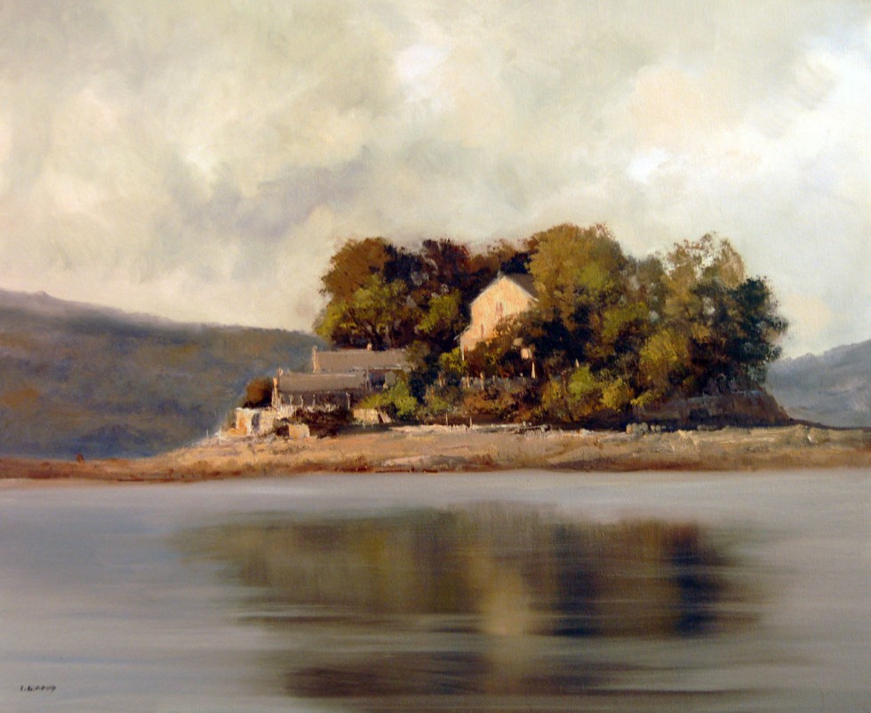Peinture : Rivière du Faou (île d'Arun) 