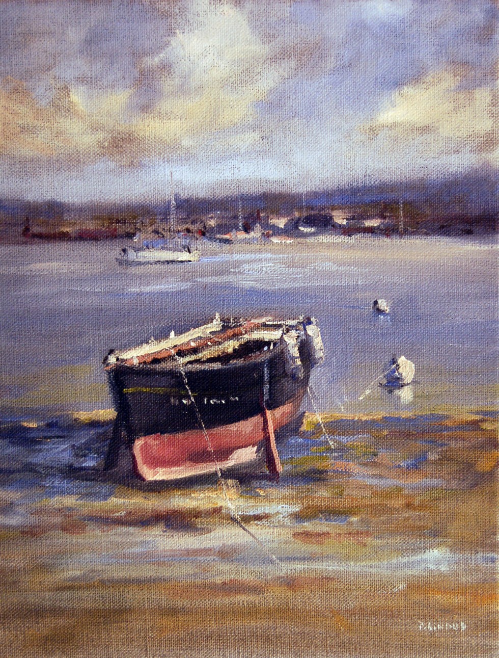 Peinture : Barque (Etang de Berres)