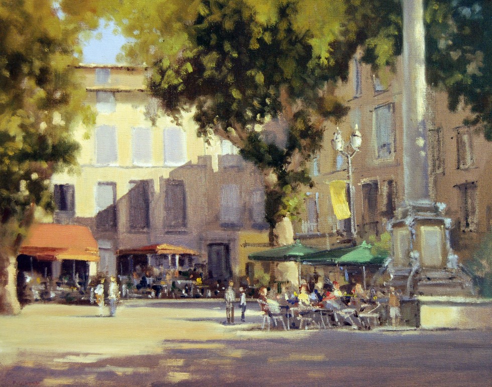 Peinture : Aix en Provence (Place de la Mairie)