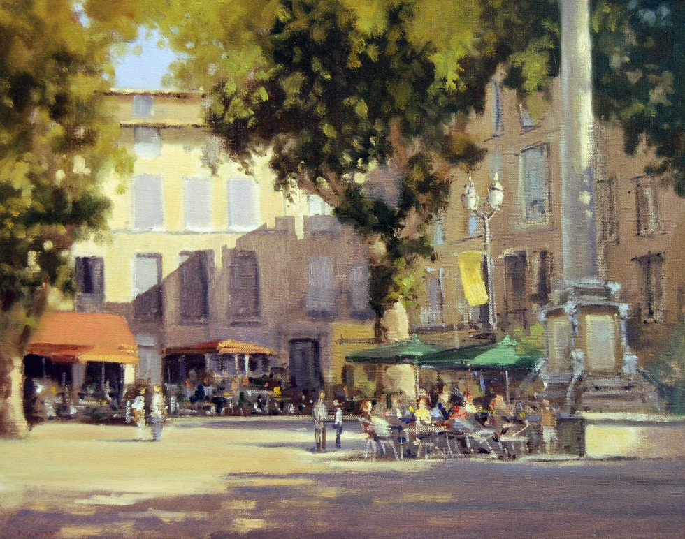 Peinture : Aix en Provence (Place de la Mairie) 