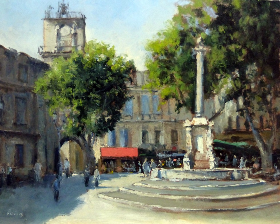 Peinture : Place d'Aix en Provence