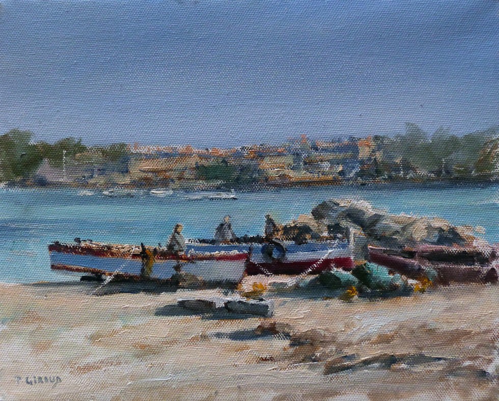 Peinture : Barques de Pêcheurs en Méditerranée Peinture : Barques de Pêcheurs en Méditerranée