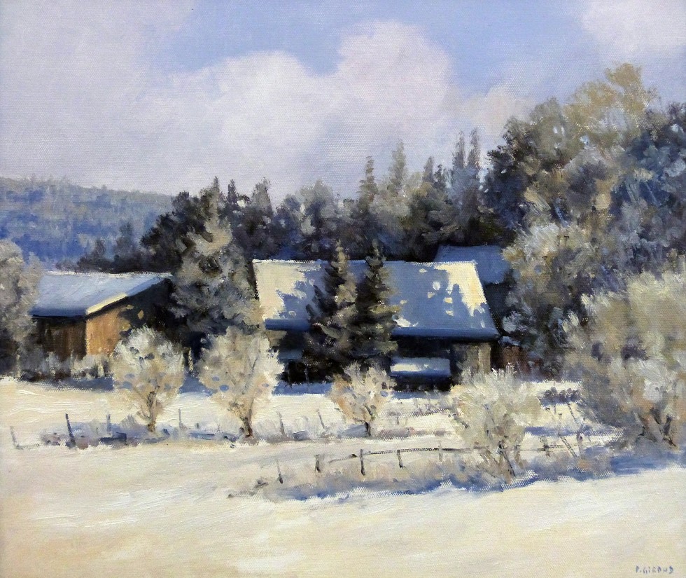 Peinture : Neige vers Sisteron