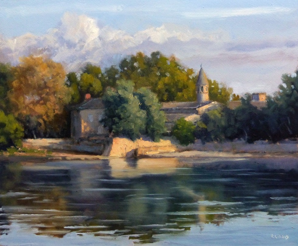 Peinture : Etang de la Bonde (Luberon)