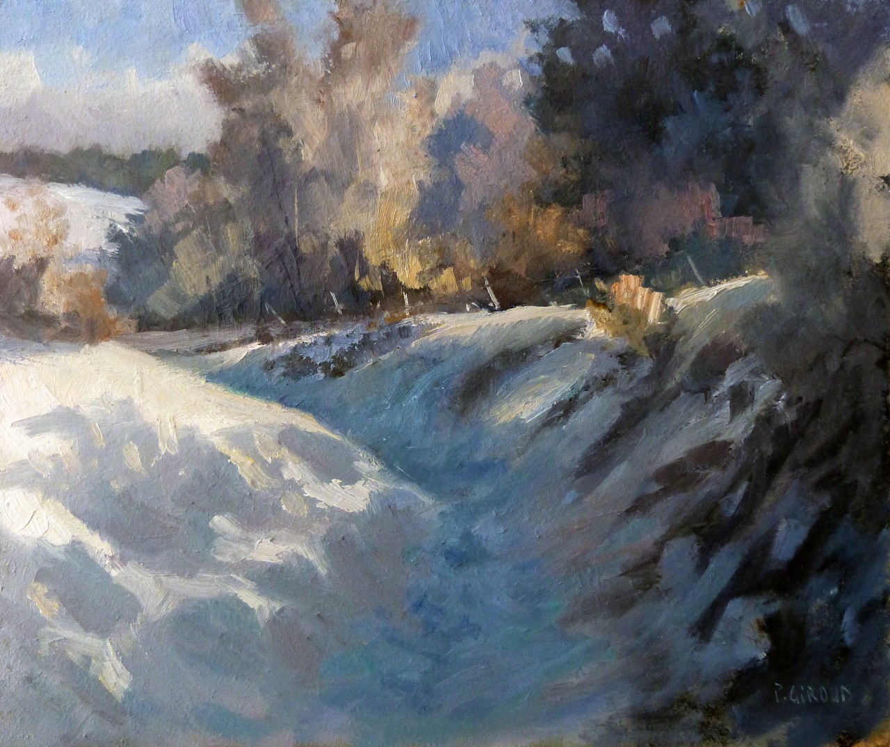 Peinture : Chemin Enneigé 