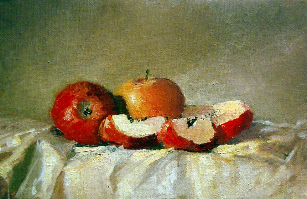 Peinture : 3 Pommes